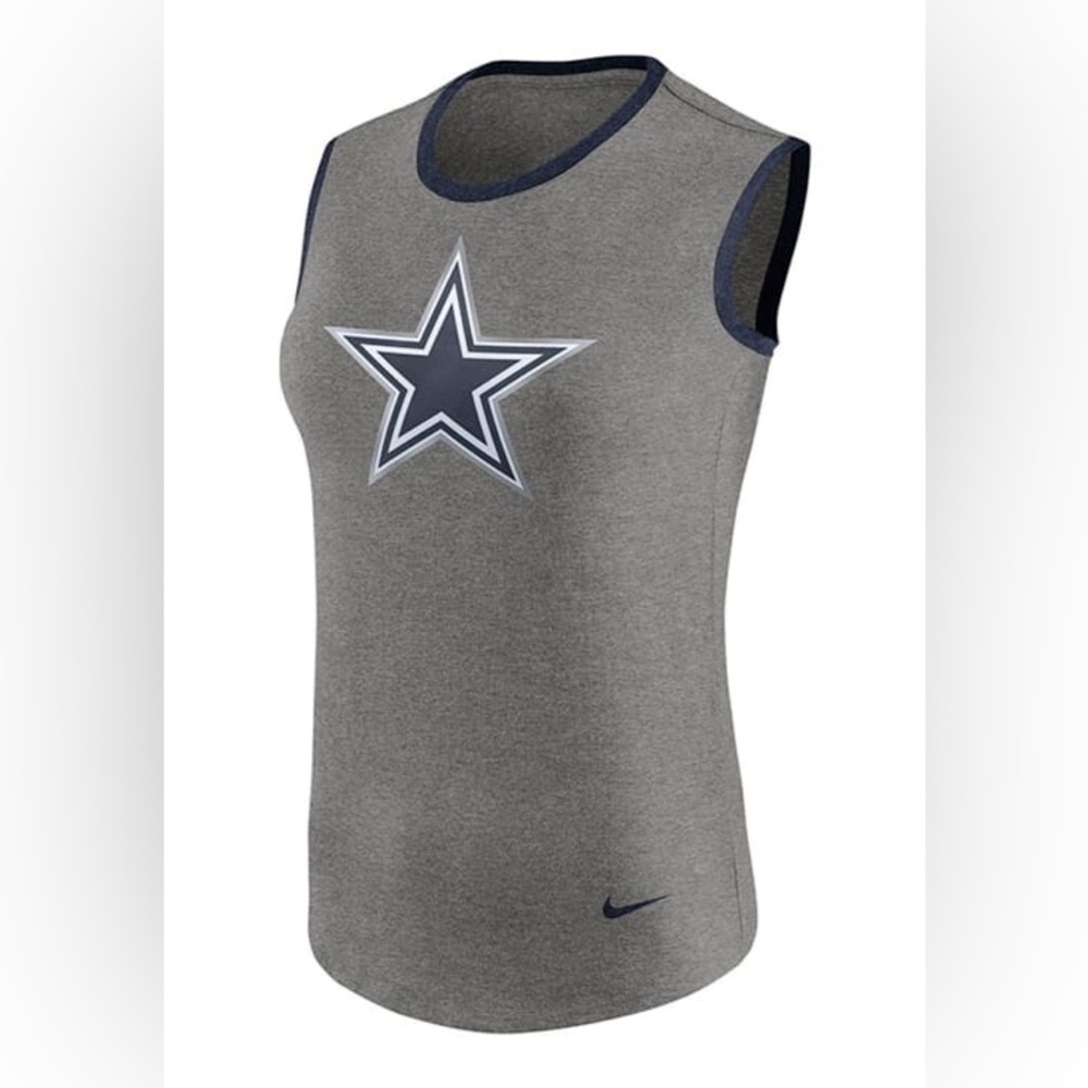 Dallas Cowboys Nike Women's Standard Tri-Blend Tank Top - Gray in a Large l NWT
